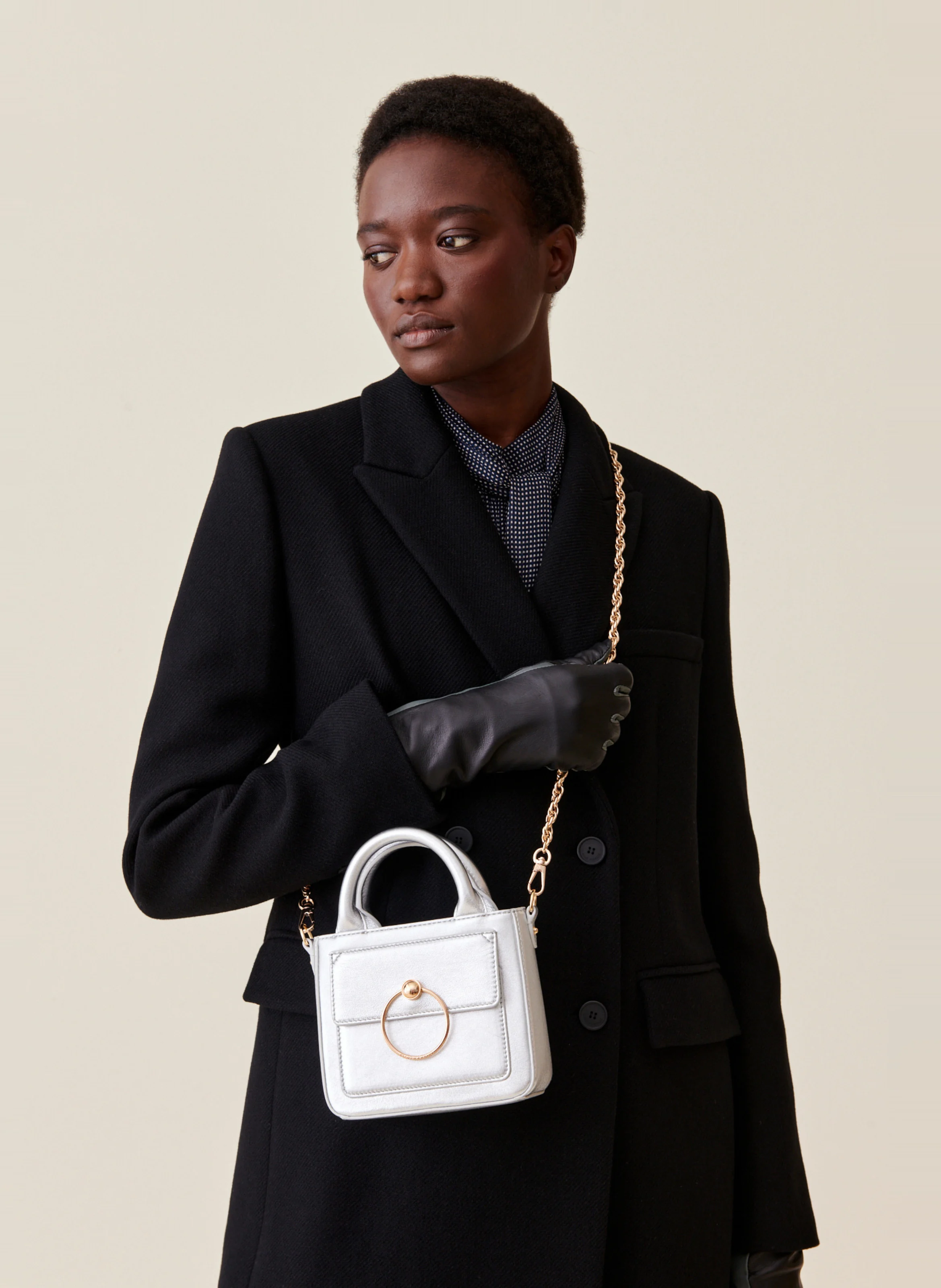 Sac à main en cuir | Argent