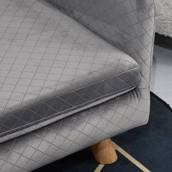 Hundesofa Velvet Touch Pet Sofa For Små Hunder Opptil 8 Kg, Med Treben, Grå, 64X45X36Cm