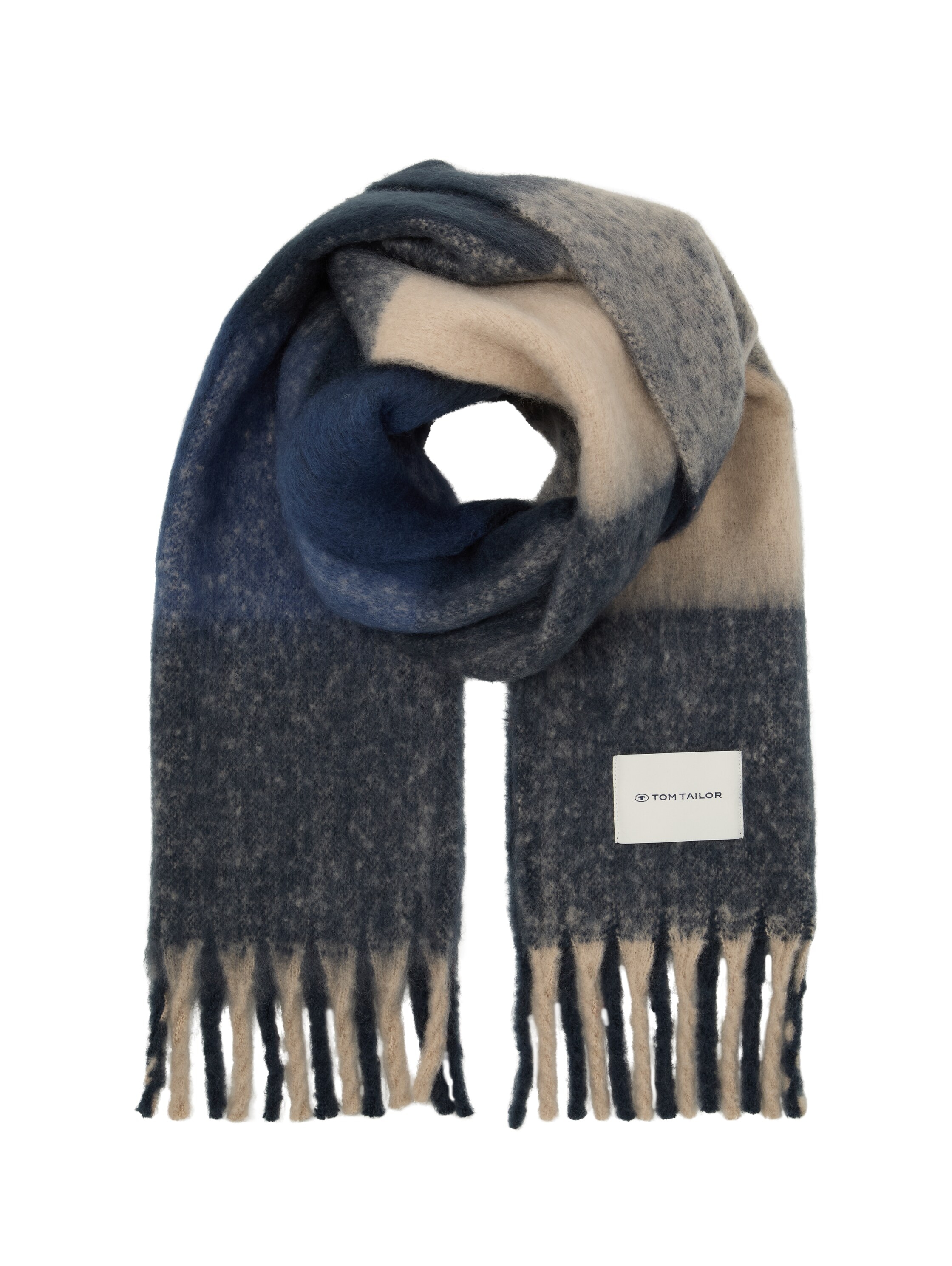 TOM TAILOR Schal , mit Logo Stickerei