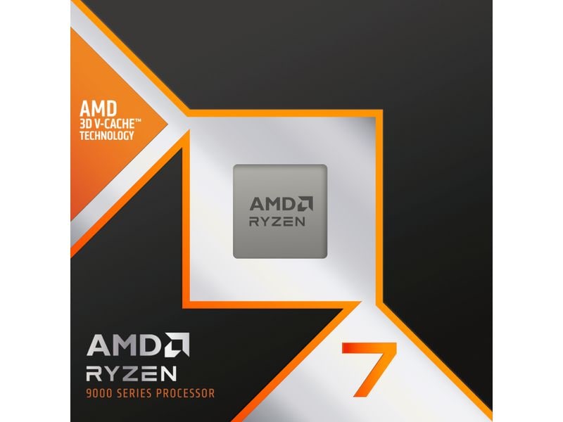 AMD CPU Ryzen 7 9800X3D 4.7 GHz Gaming-Prozessor mit 8 Kernen, 16 Threads und integrierter AMD Radeon Graphics