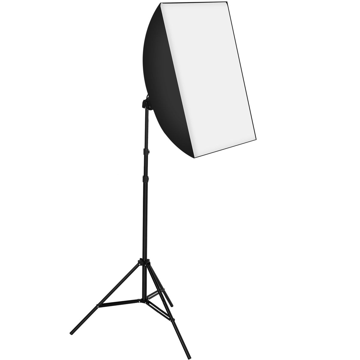 2-delige set tectake studiolampen met softbox en uitschuifbaar statief, lichtgewicht, inclusief draagtas