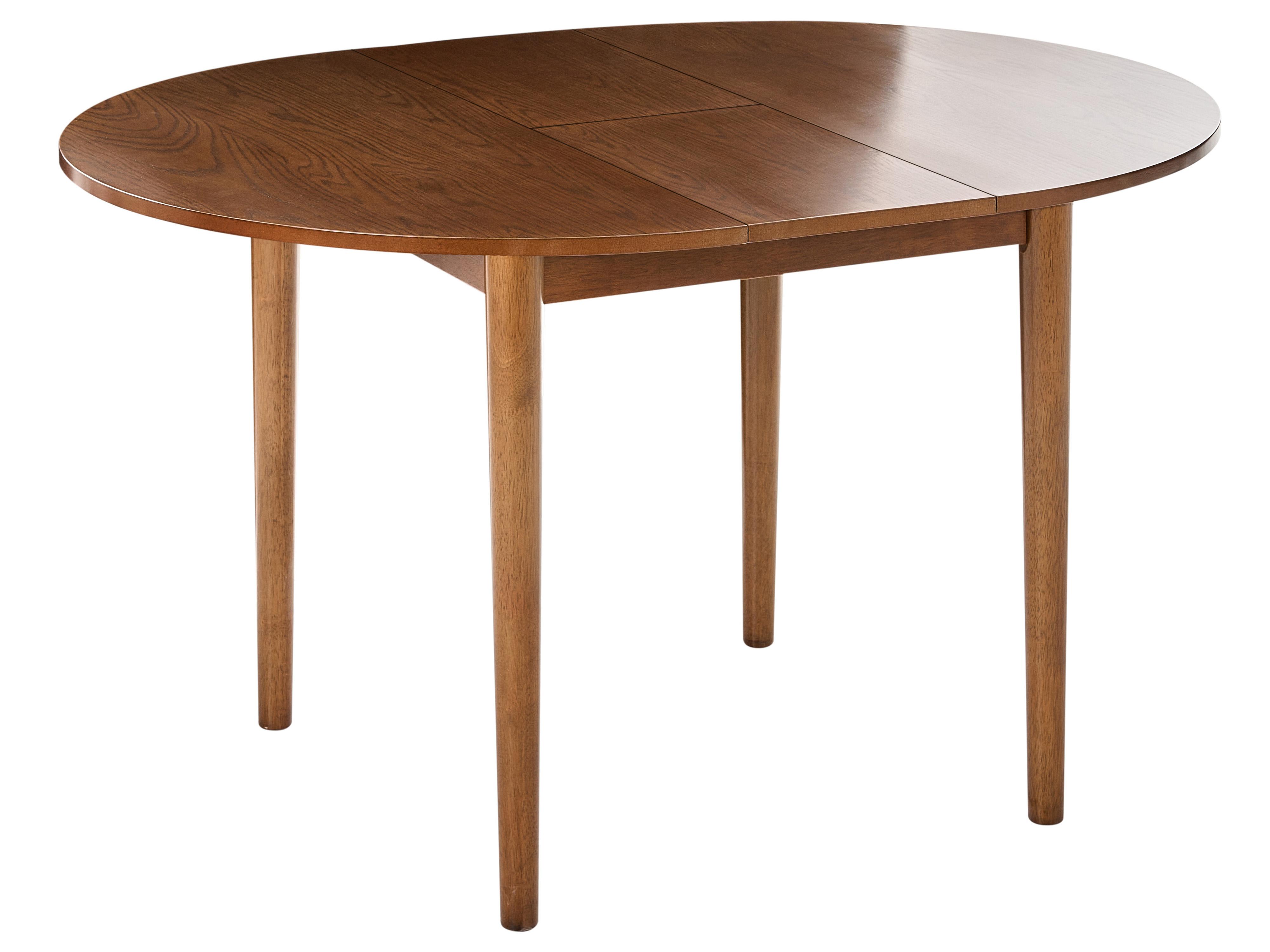 Eettafel uitschuifbaar ECHO Donker eikenhout 107 cm 107/137 cm
