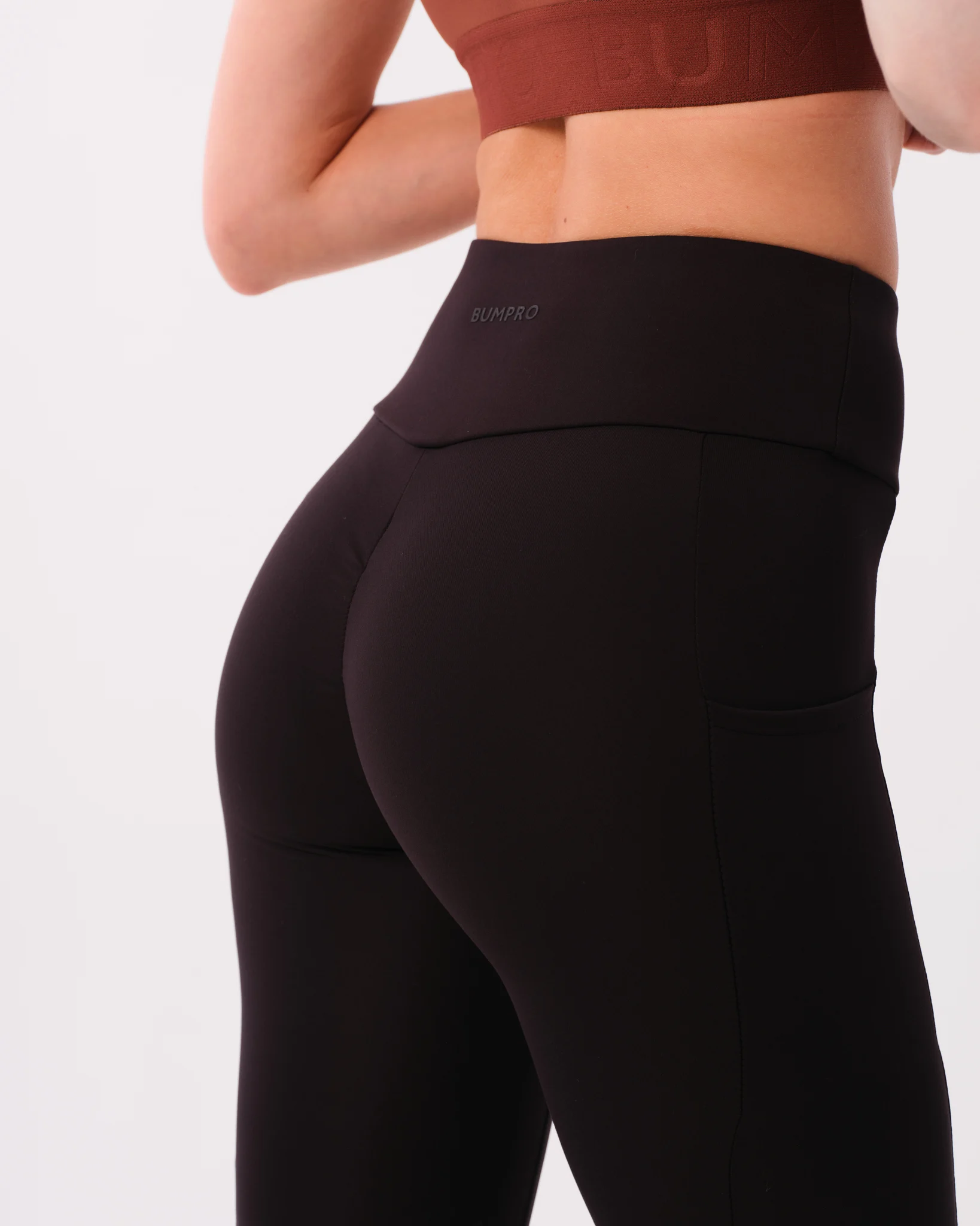 Bumpro Lively Scrunch Pocket Tights Black