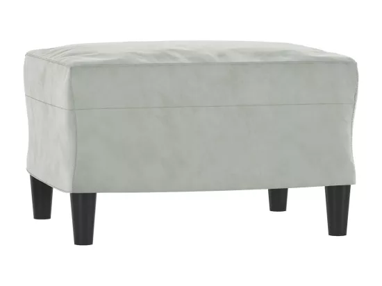 Repose-pied Gris clair 60x50x41 cm Velours