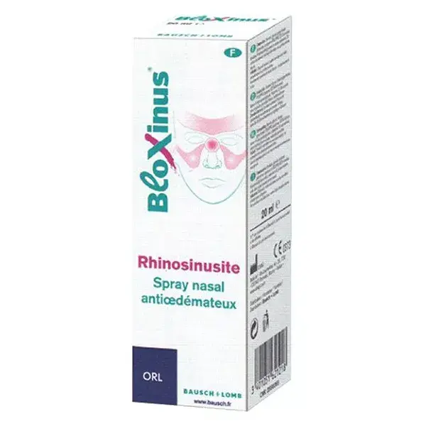 Spray Nasal Antiedematoso para Rinossinusite Bloxinus da Bausch & Lomb ENT, 20ml