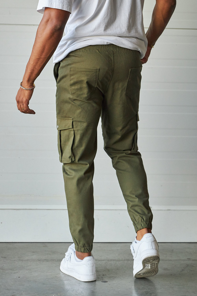Joggerpant kaki cargo