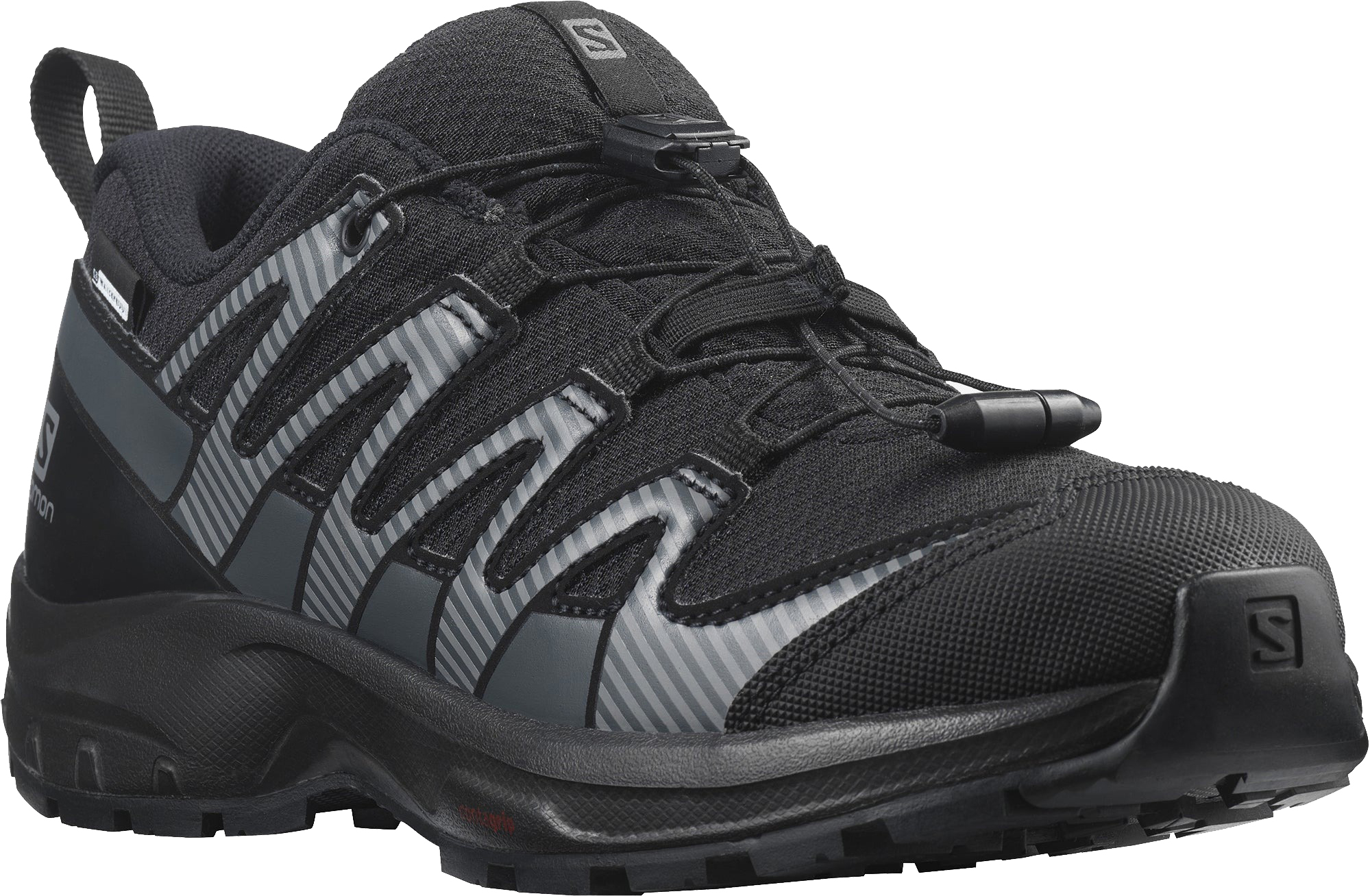 XA Pro v8 ClimaSalomon Waterproof Junior Black/Black/Ebony