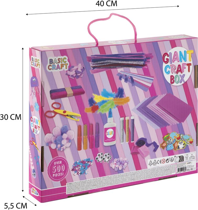 Craft - Knutselkoffer - Roze - Kunststof - 500+ Artikelen