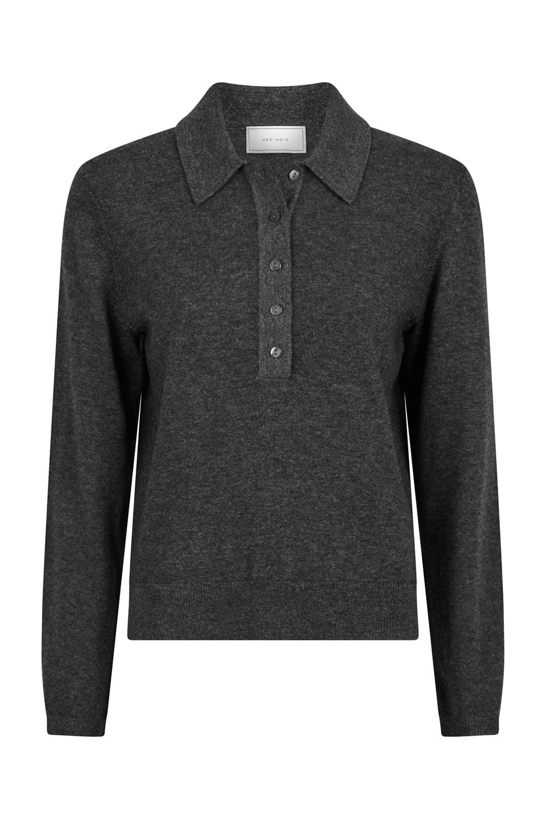Neo Noir Genea Knit Polo Blouse 163891 antracit