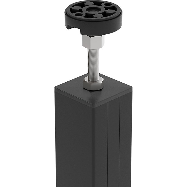 Poteau Alara noir aluminium h.225 cm GoodHome