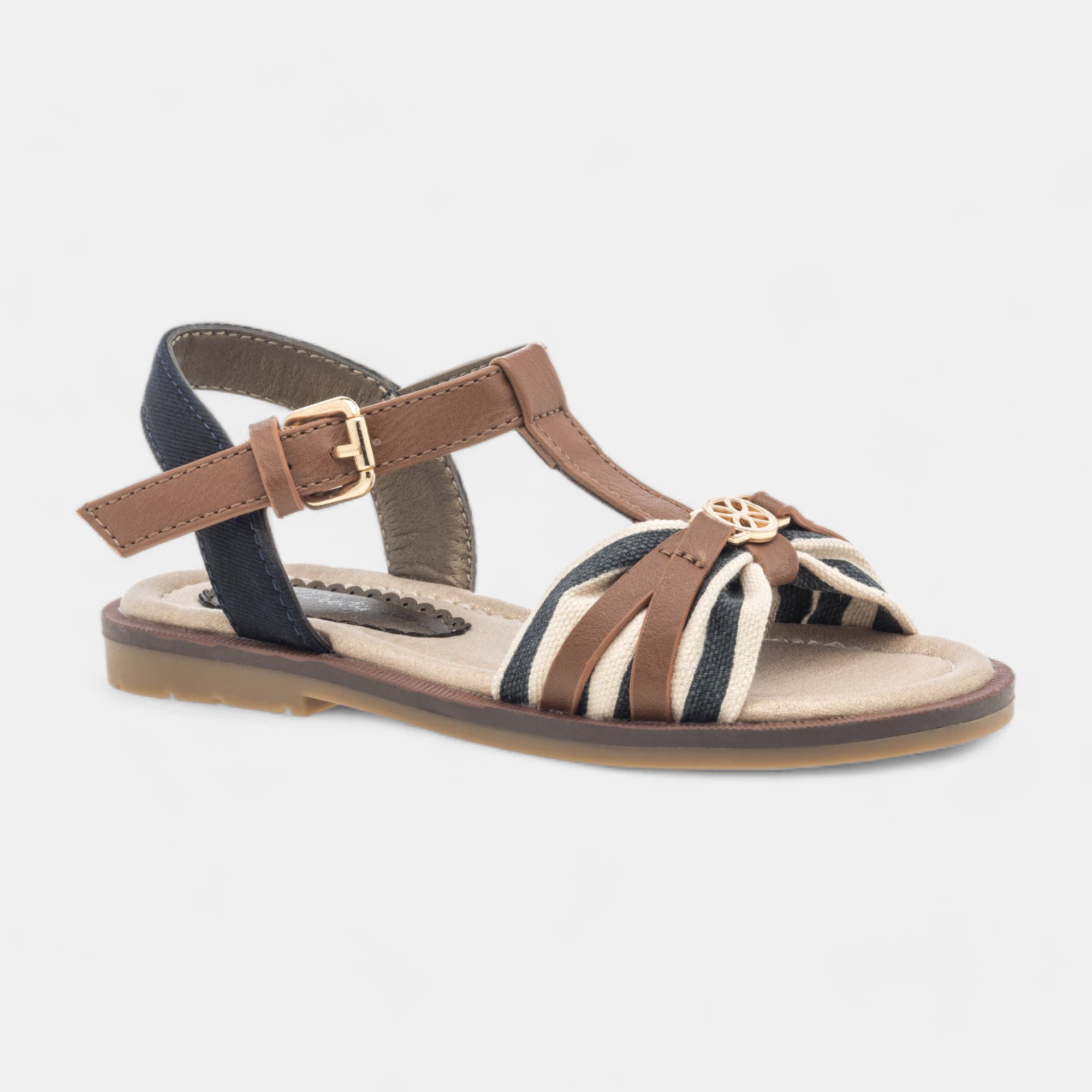 Nu-pieds Fille cognac
