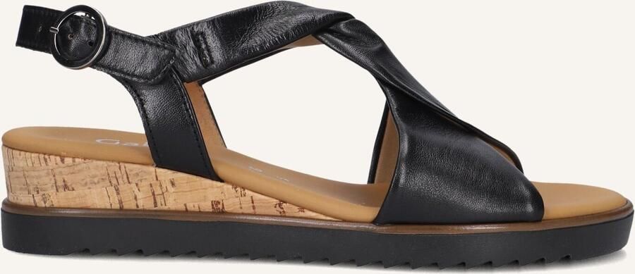 GABOR Sandalen met Hak Dames 751.01 Maat: 38 Materiaal: Leer Kleur: Zwart