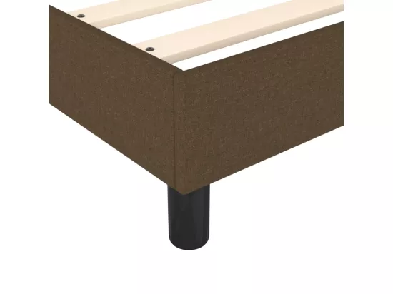 Sommier à lattes de lit Marron foncé 90x190 cm Tissu