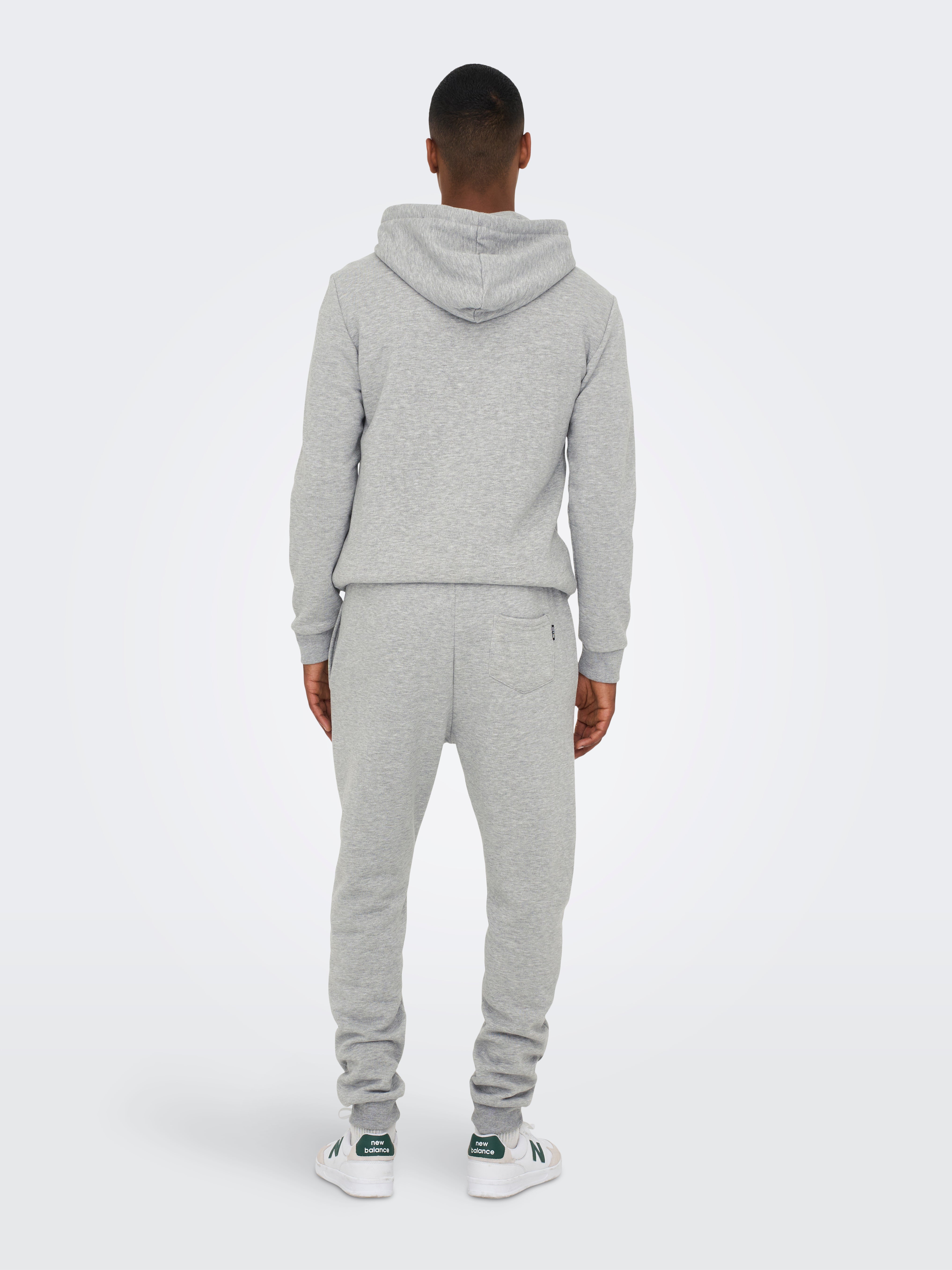 ONSCERES Normal geschnitten Jogginghose Light Grey Melange