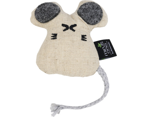 Kattenspeeltje beeztees Minus one muis Coda grijs beige 9 x 9 x 2 cm