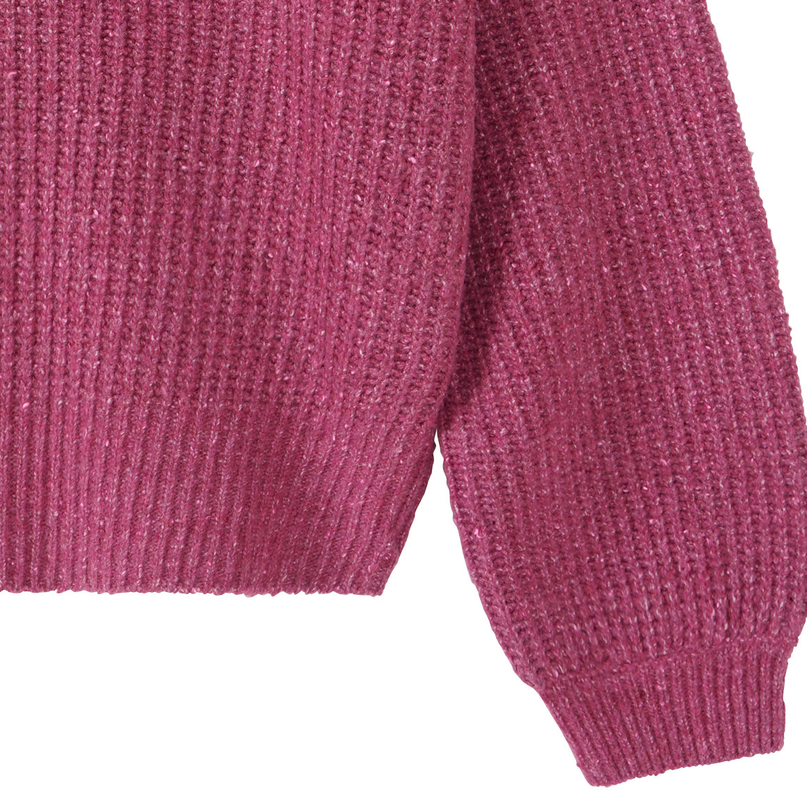Yigga Mädchen Strickpullover mit weiten Ärmeln beere
