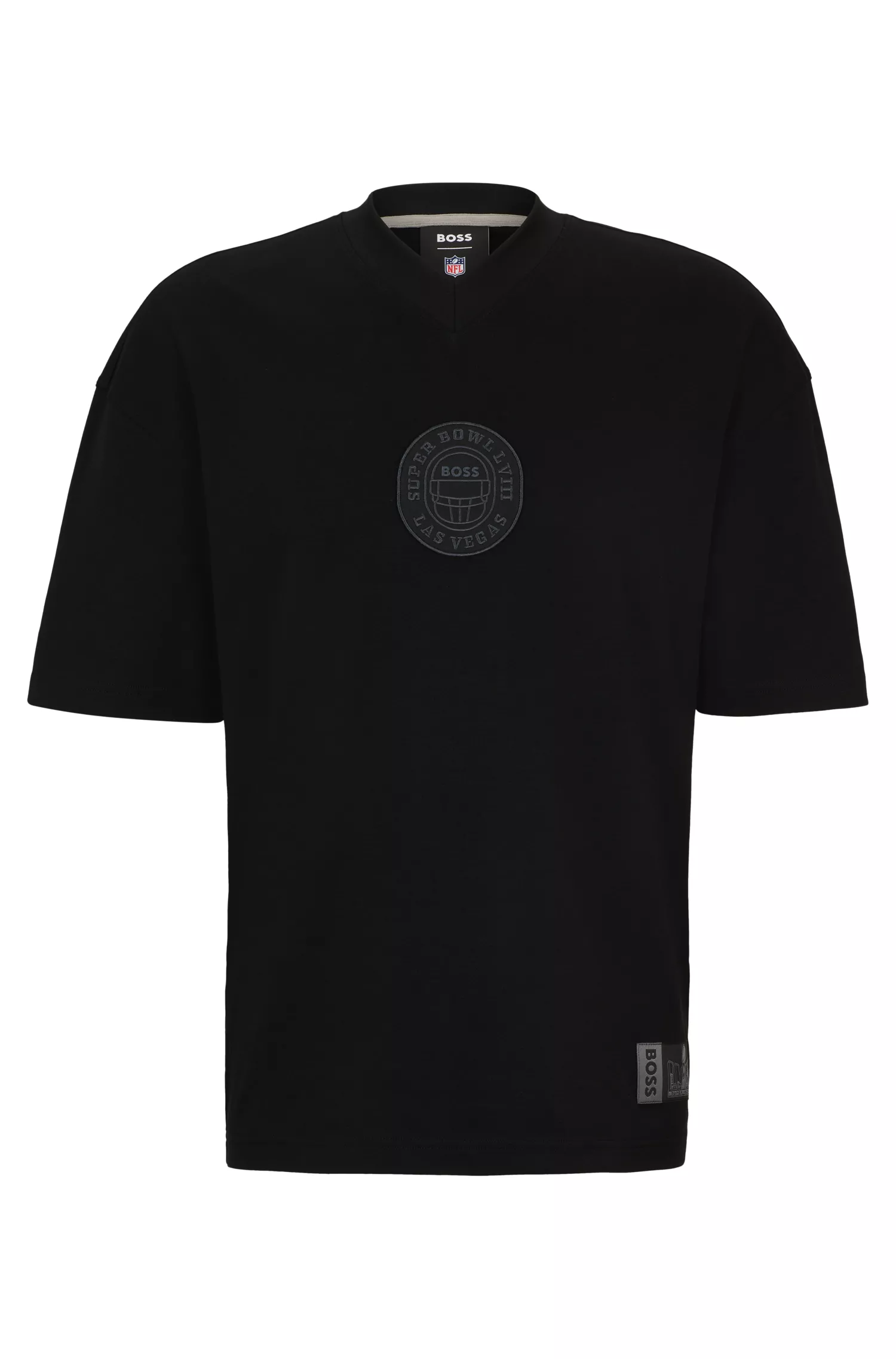 Camiseta BOSS Orange-BOSS x NFL em algodão interlock com estampa.