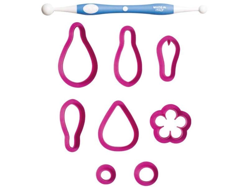 Decora Prägerform Blumen Rosa Ausstechformen Set