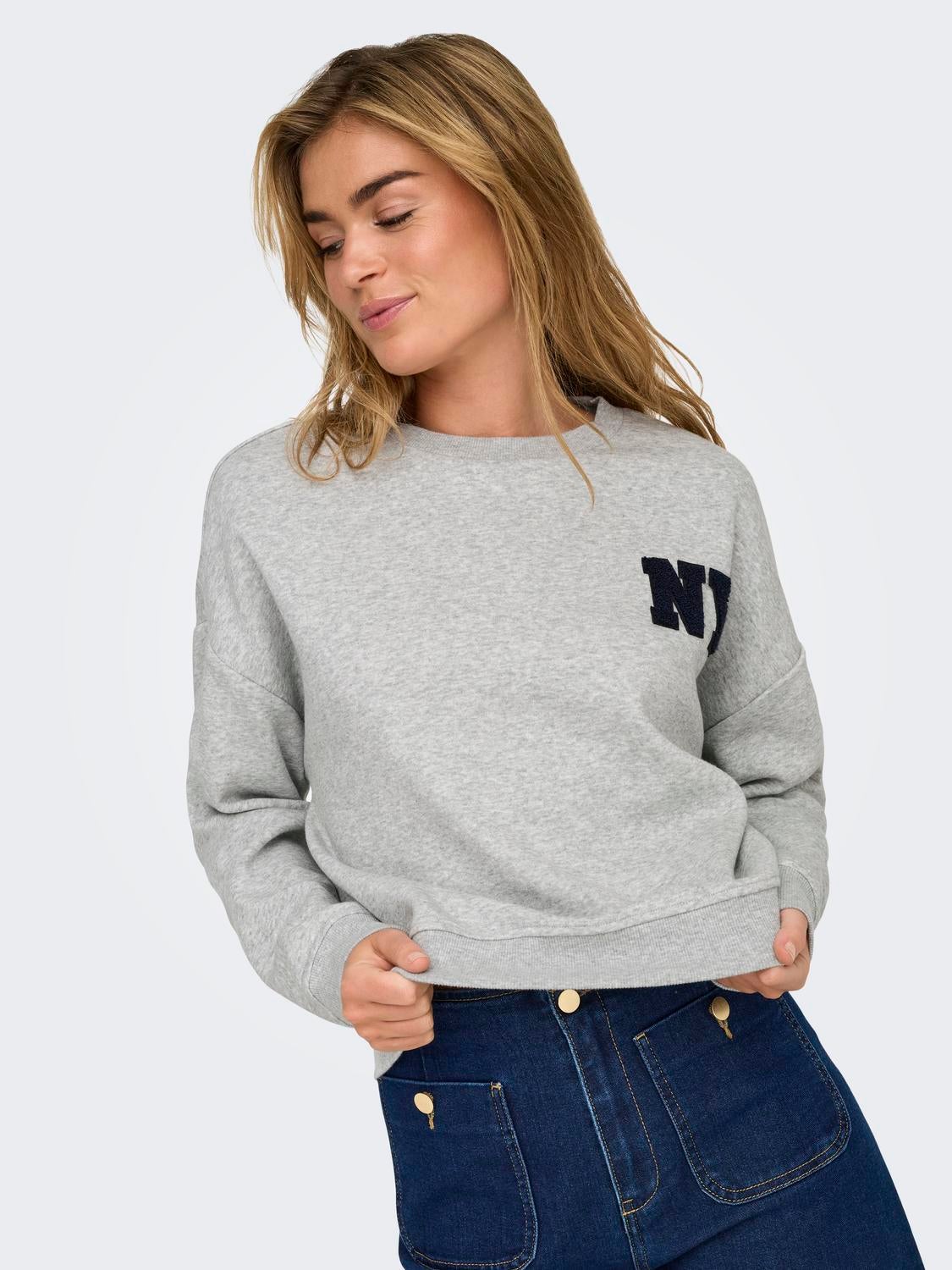 ONLSWEAT Sweatshirt Light Grey Melange