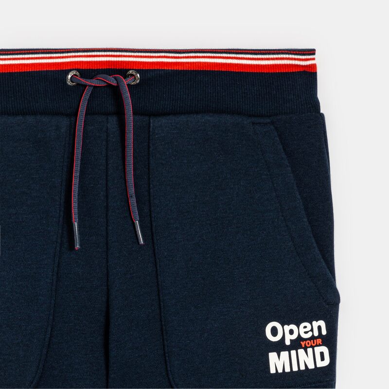 Pantalon de jogging en molleton bleu garçon