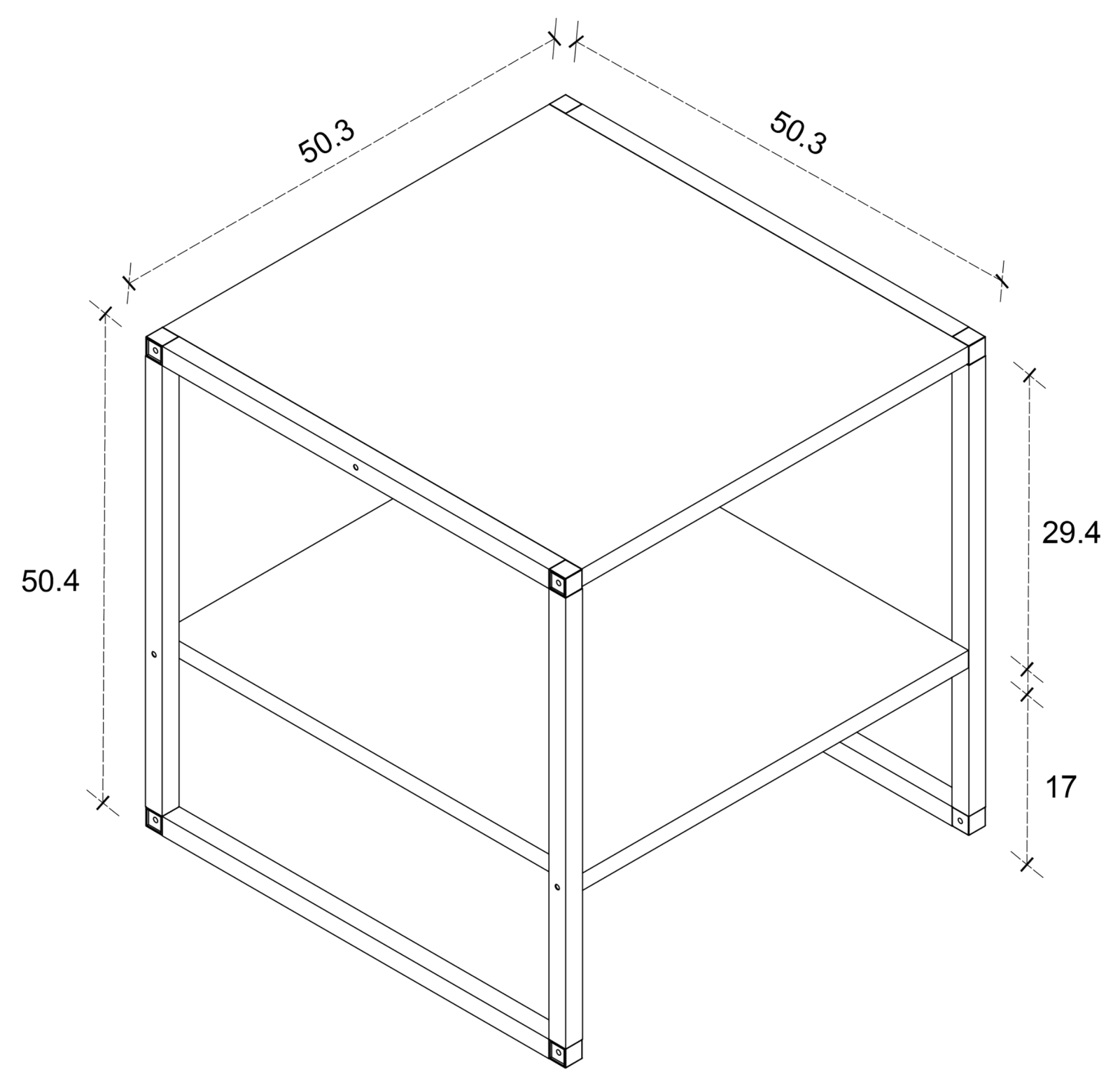 Couchtisch INSASI M - Honig Eiche - 50 cm