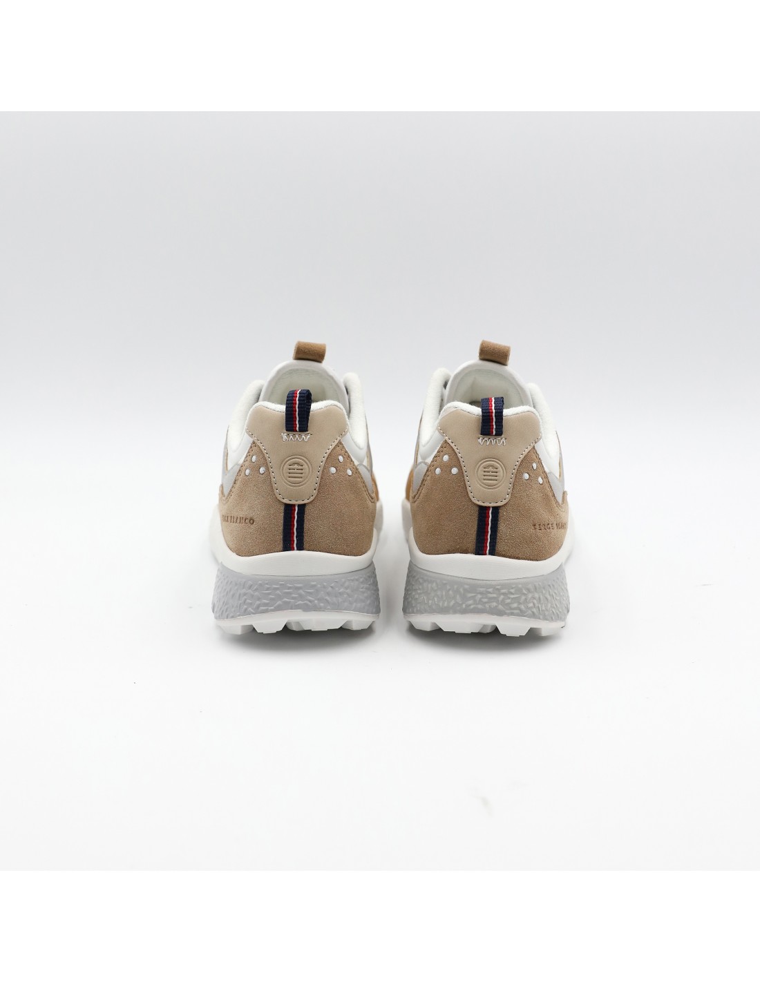 serge blanco Baskets De Ville Homme La Durance Beige/Blanc