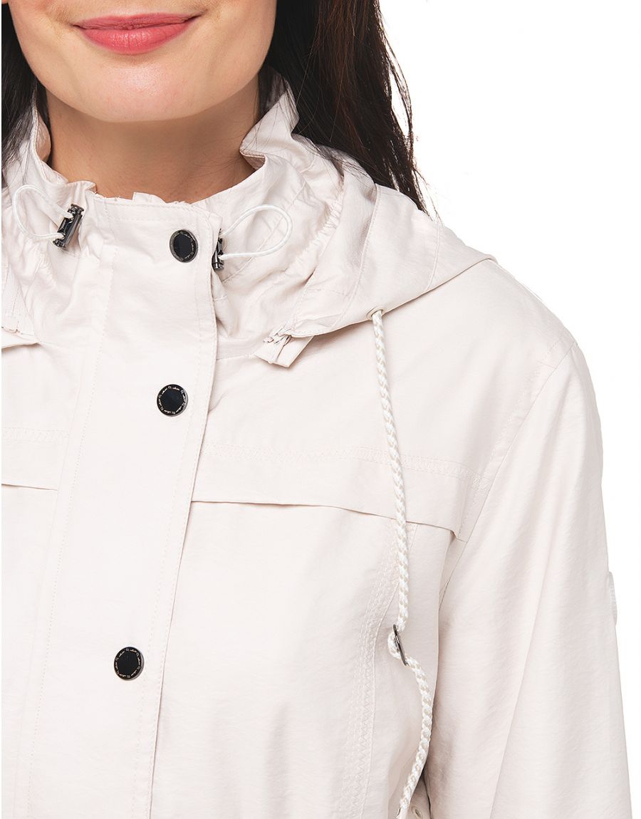 Parka longue beige