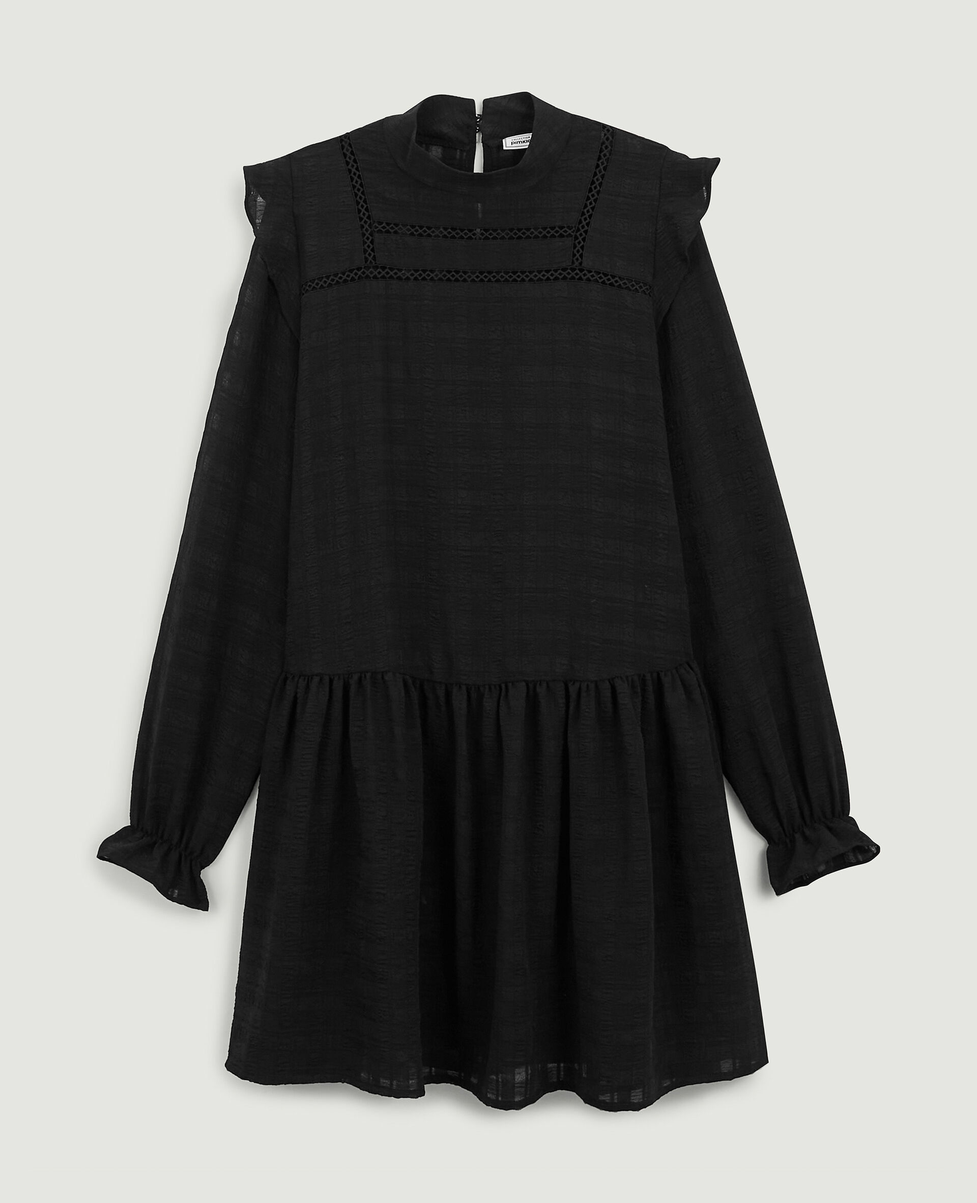Robe housse détails brodés - Noir