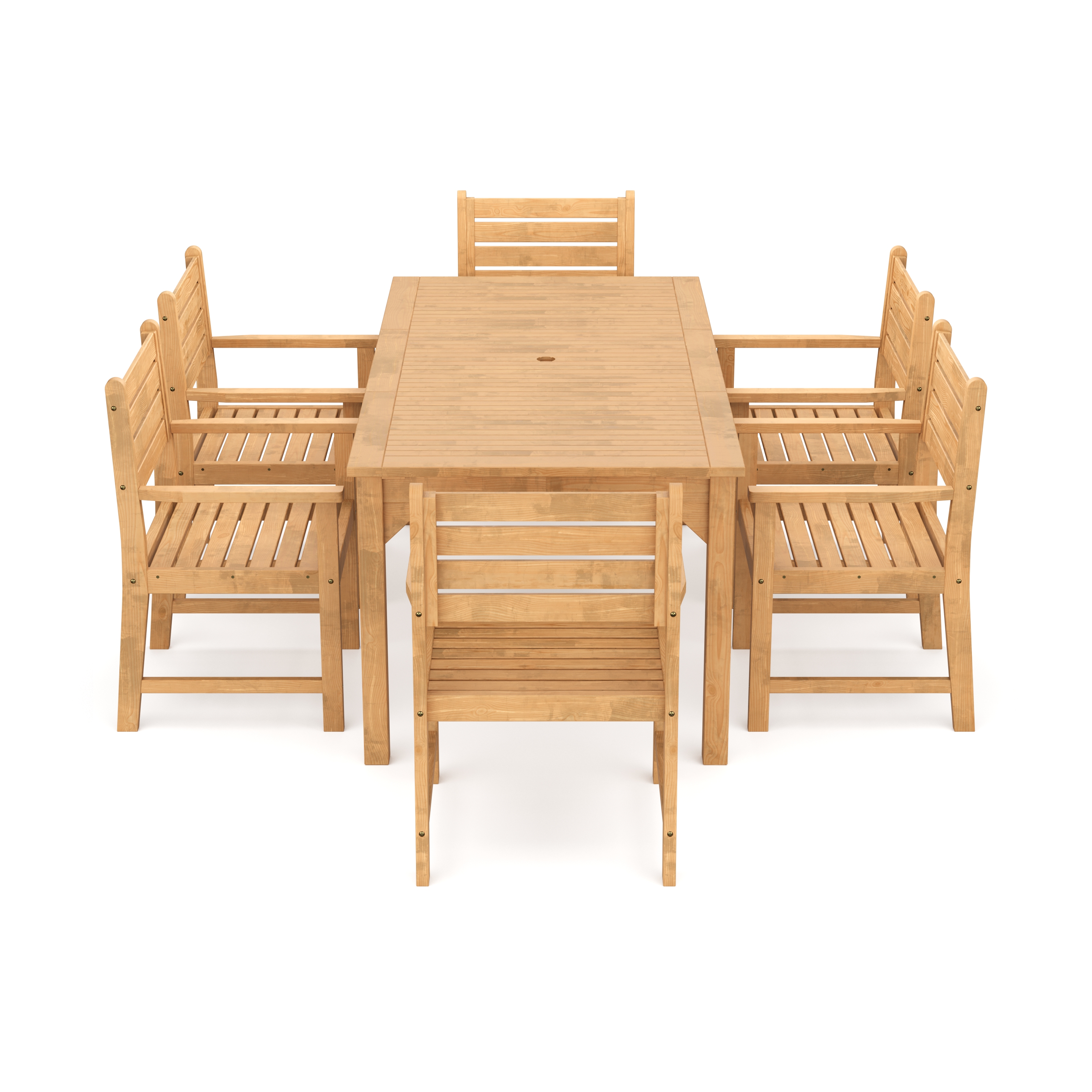 Gartenmöbel Set Holz MONICA 7-teilig