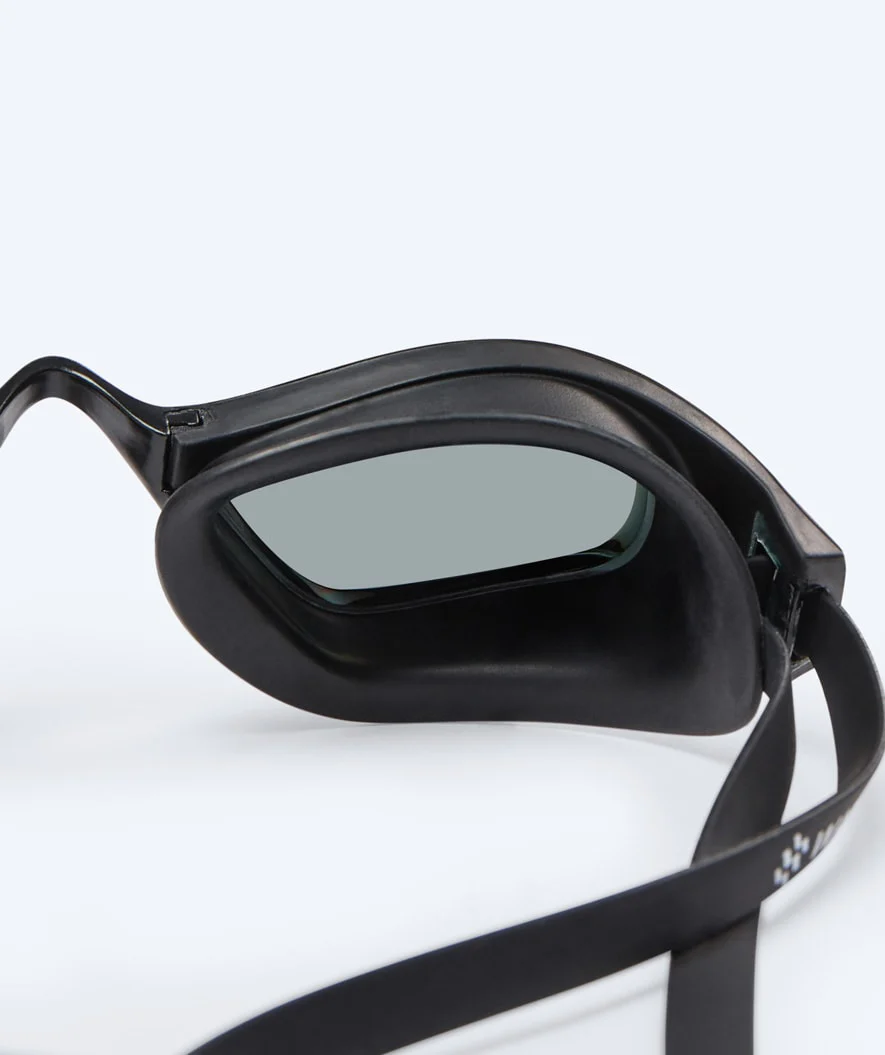 Watery Elite svømmebriller - Storm Racer Mirror - Sort/sølv