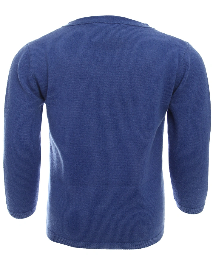 Kaschmir-Cardigan V-NECK in royalblau