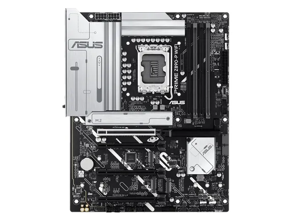 ASUS PRIME Z890-P WIFI - Bundkort - ATX - LGA1851 sokkel - Z890 Chipset - USB4, USB 3.2 Gen 2, USB 3.2 Gen 1, USB-C 3.2 Gen 1 - Wi-Fi 7, Bluetooth, 2.5 Gigabit LAN - onboard grafik (CPU påkrævet) - HD Audio (8-kanaler)