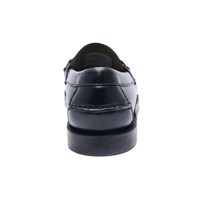 CLASSIC JOE Noir MOCASSIN-Mocassin pour femme en cuir brossé mord décoratif