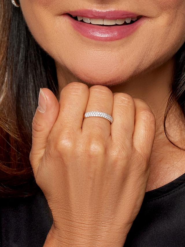Pavé-Band-Ring, 49 Lab Grown Brillant, 0,50 ct., Gold 585