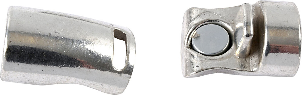 Magnetlås - Ø 26 MM - Hulstr. 10 MM - Antik Sølv - 1 Stk