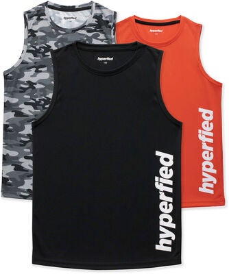 Hyperfied Bounce Tank Top 3-pack, Black/Camo Black/Koi
