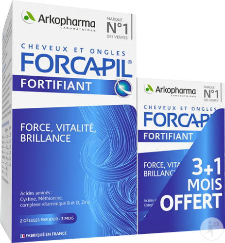 Forcapil Fortifiant Cheveux Et Ongles Promo 180 + 60 Gélules