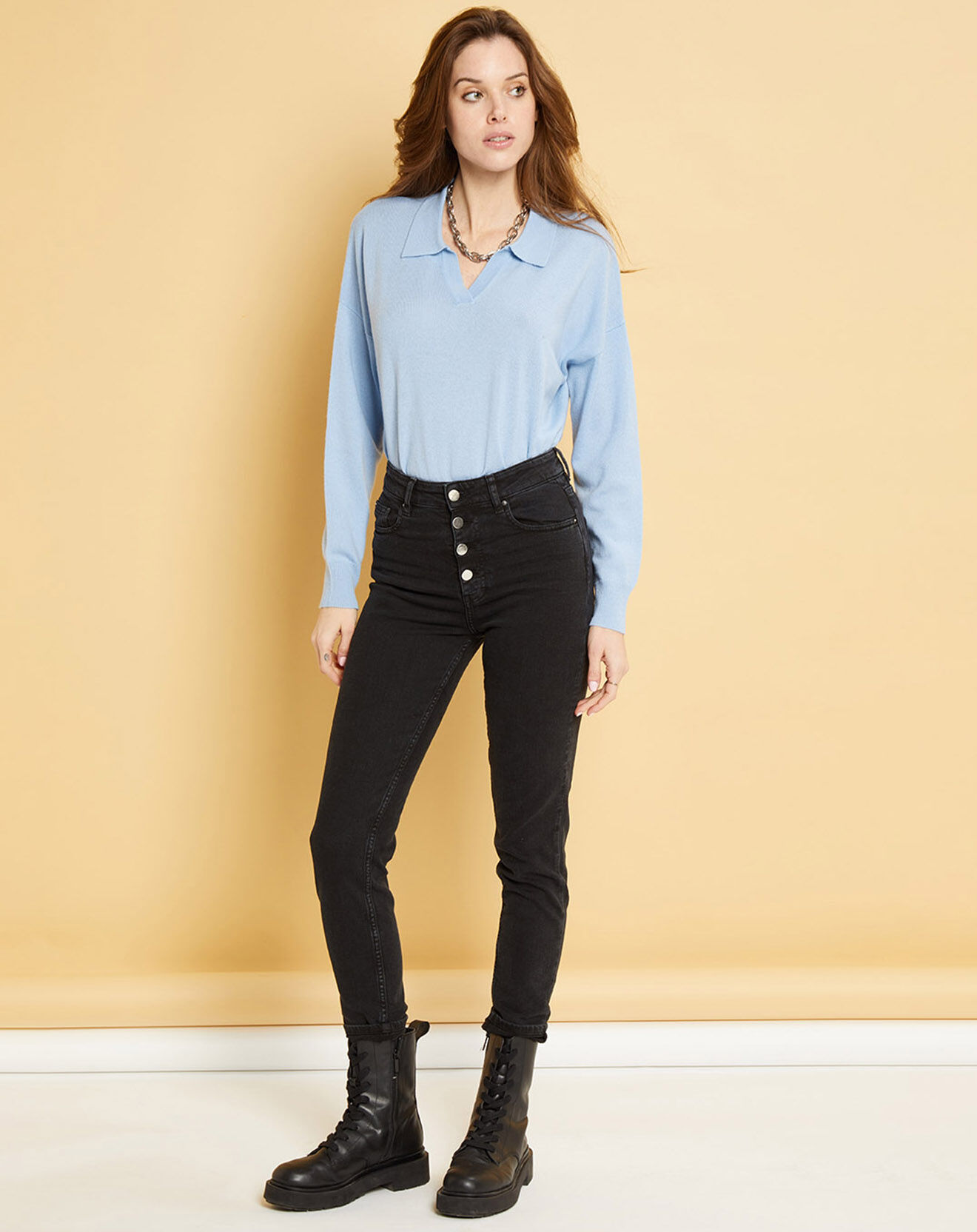 Acquaverde Jean slim Natural Nevada black stone