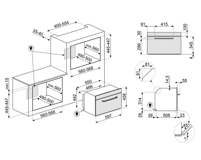 Smeg indbygget ovn SO4902M1P