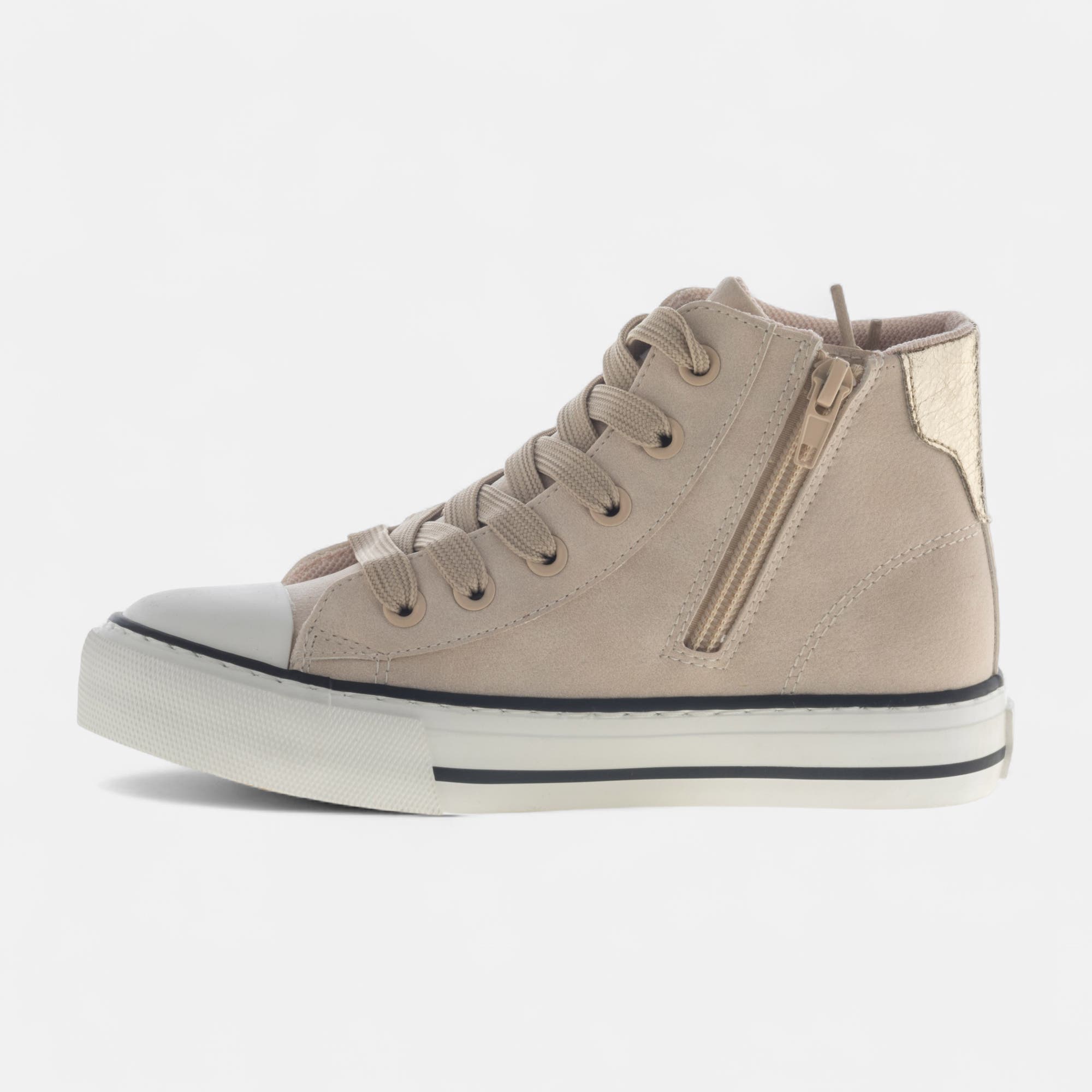 Baskets hautes Fille beige
