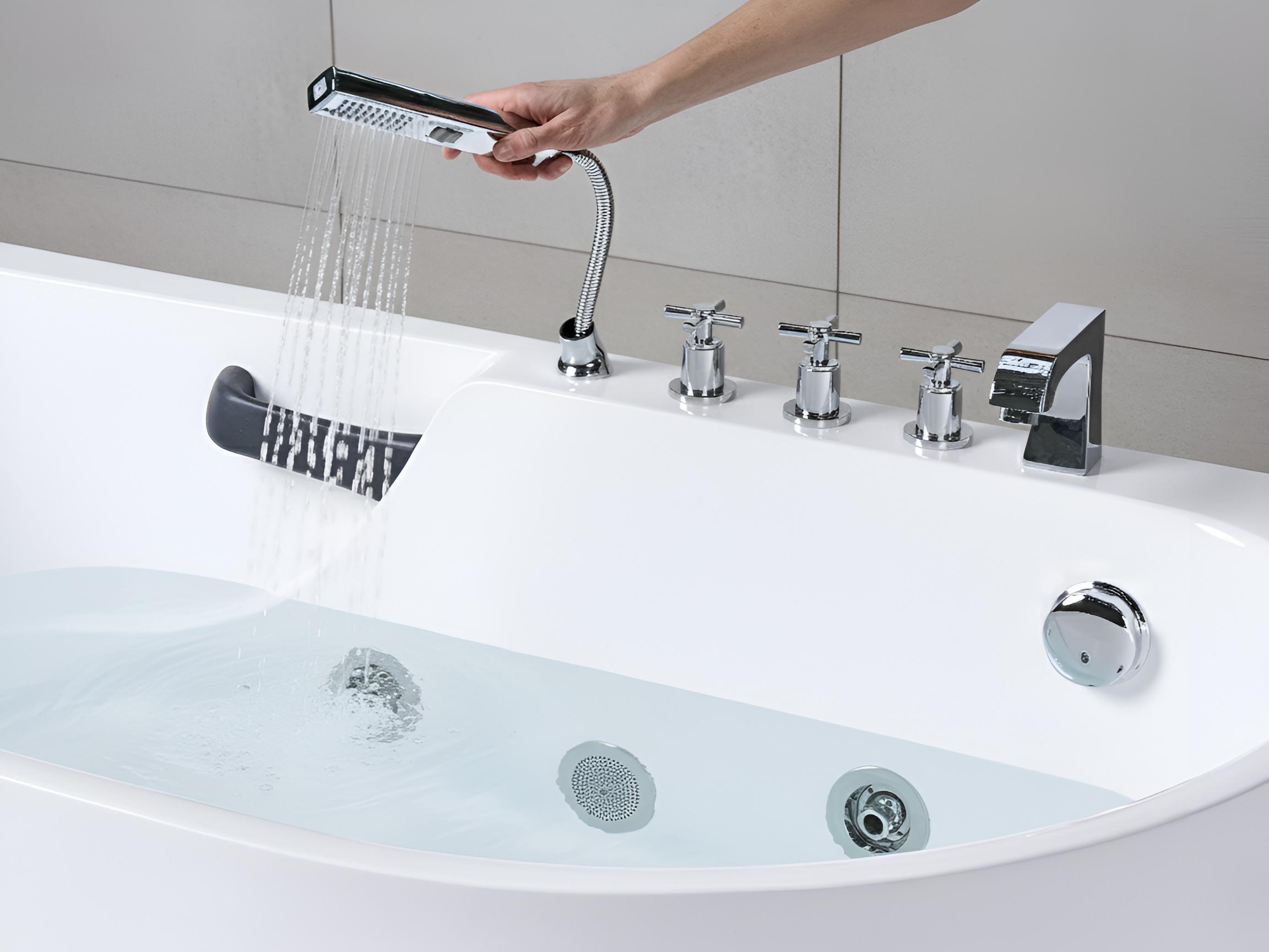 Hottub SAYULA rechtszijdig 170 x 80 cm Wit