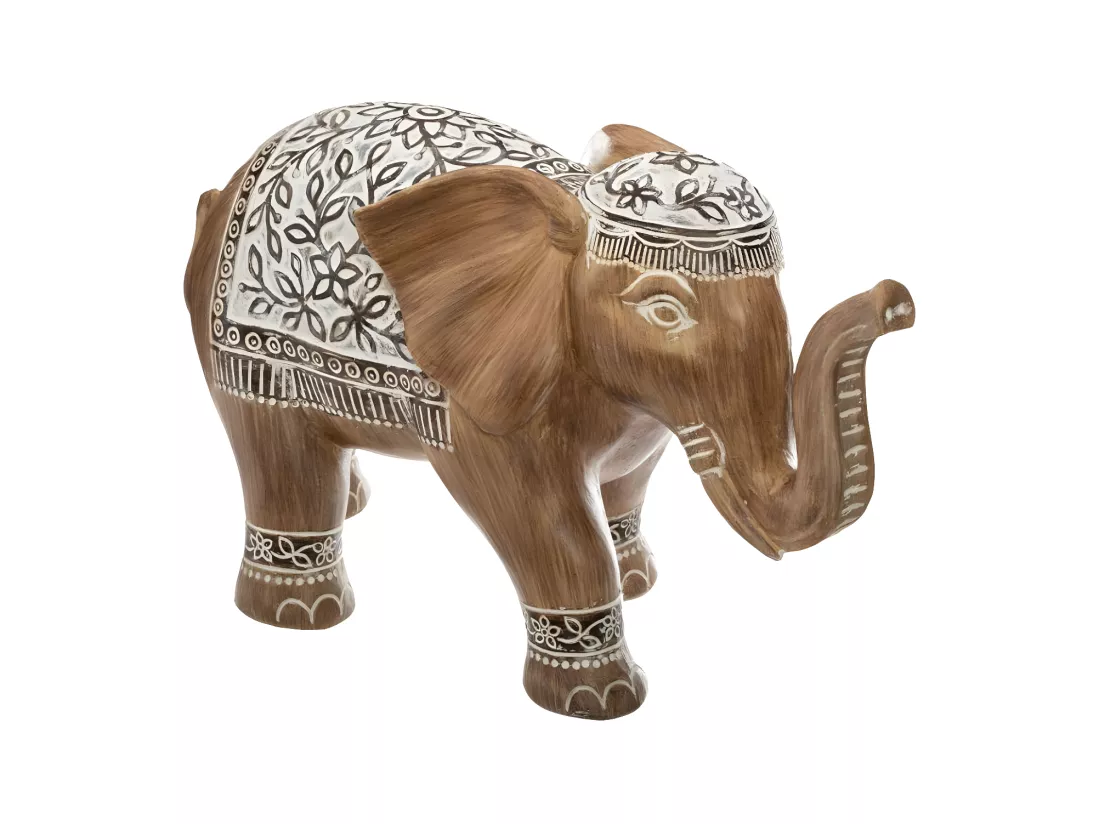 Éléphant décoratif en Résine L 15.8 cm