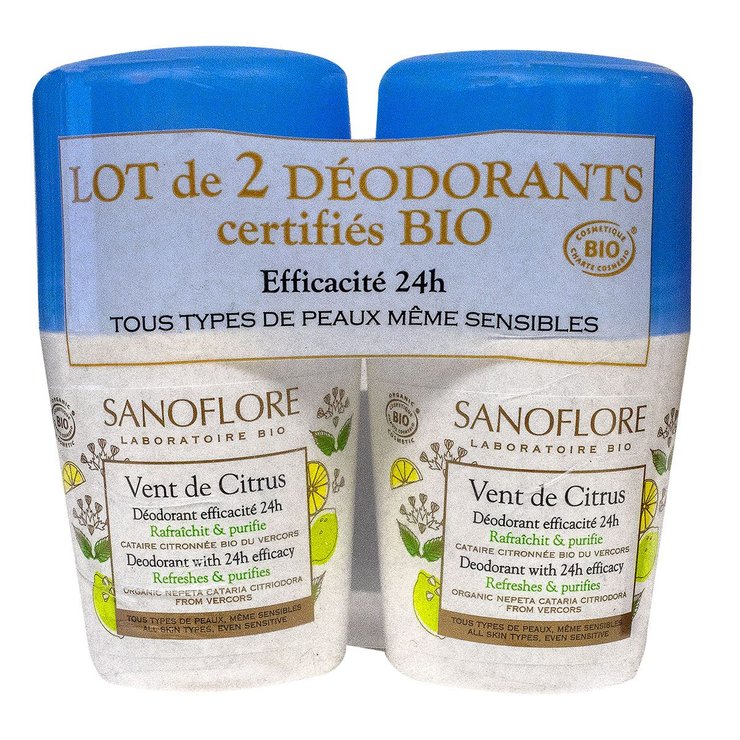 Déo bille vent de citrus 2x50ml