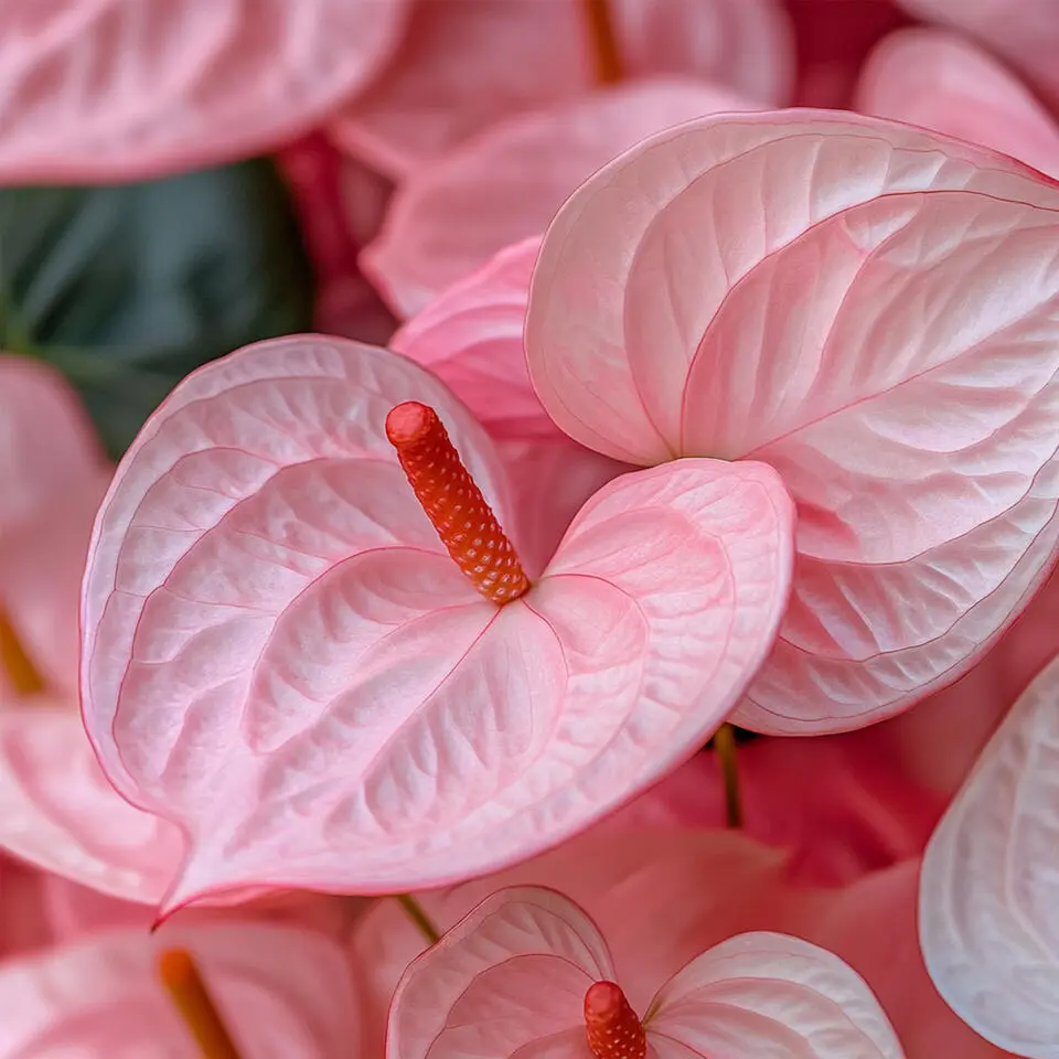 Flamingoplant - Anthurium 'Colorado Pink' - Hoogte 40-55cm - ø14cm
