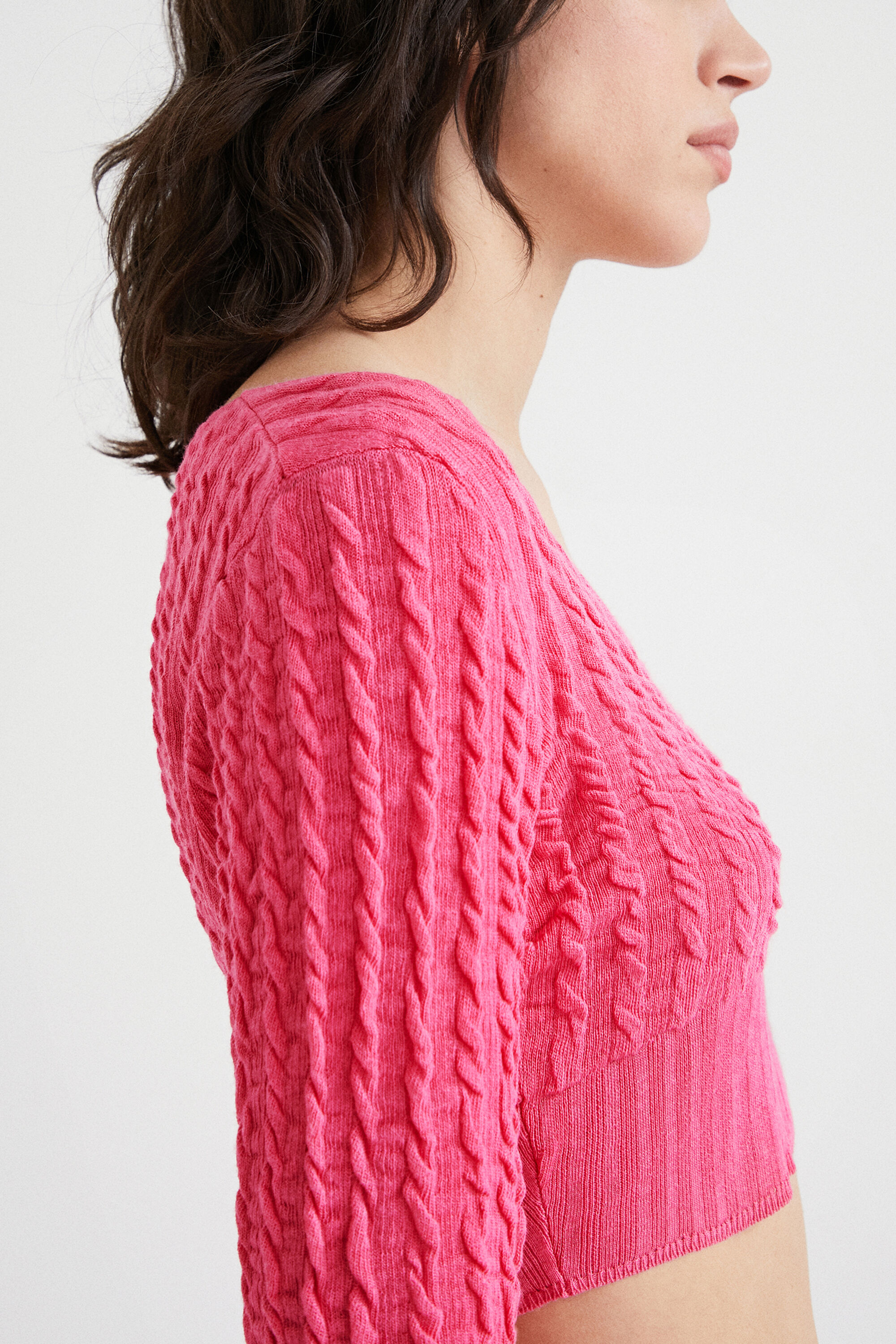 Veste courte en tricot