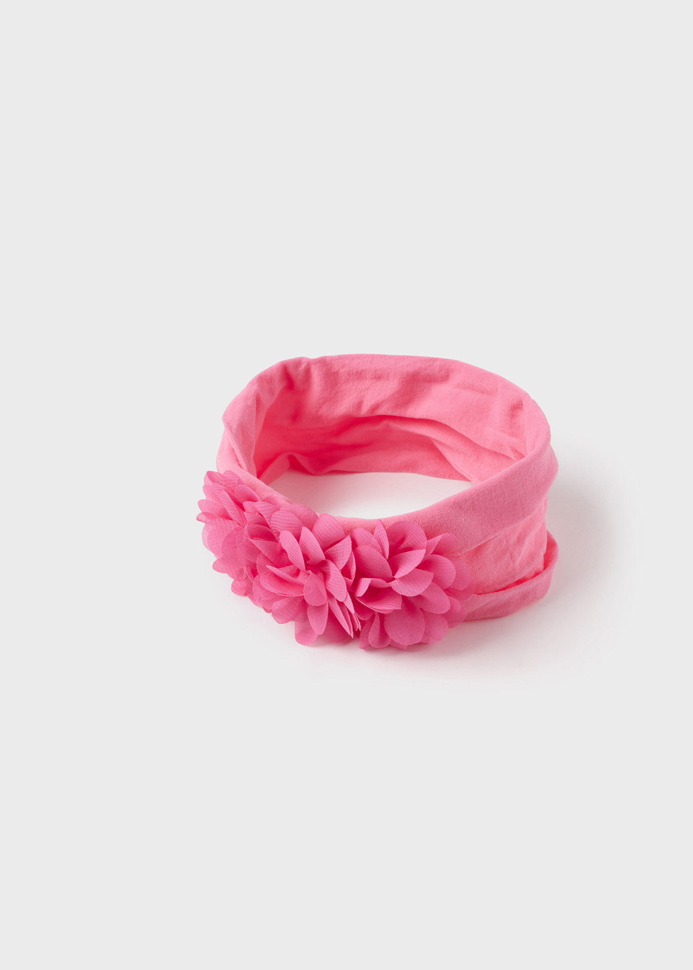 Faixa de cabelo elástica com aplique floral para bebê