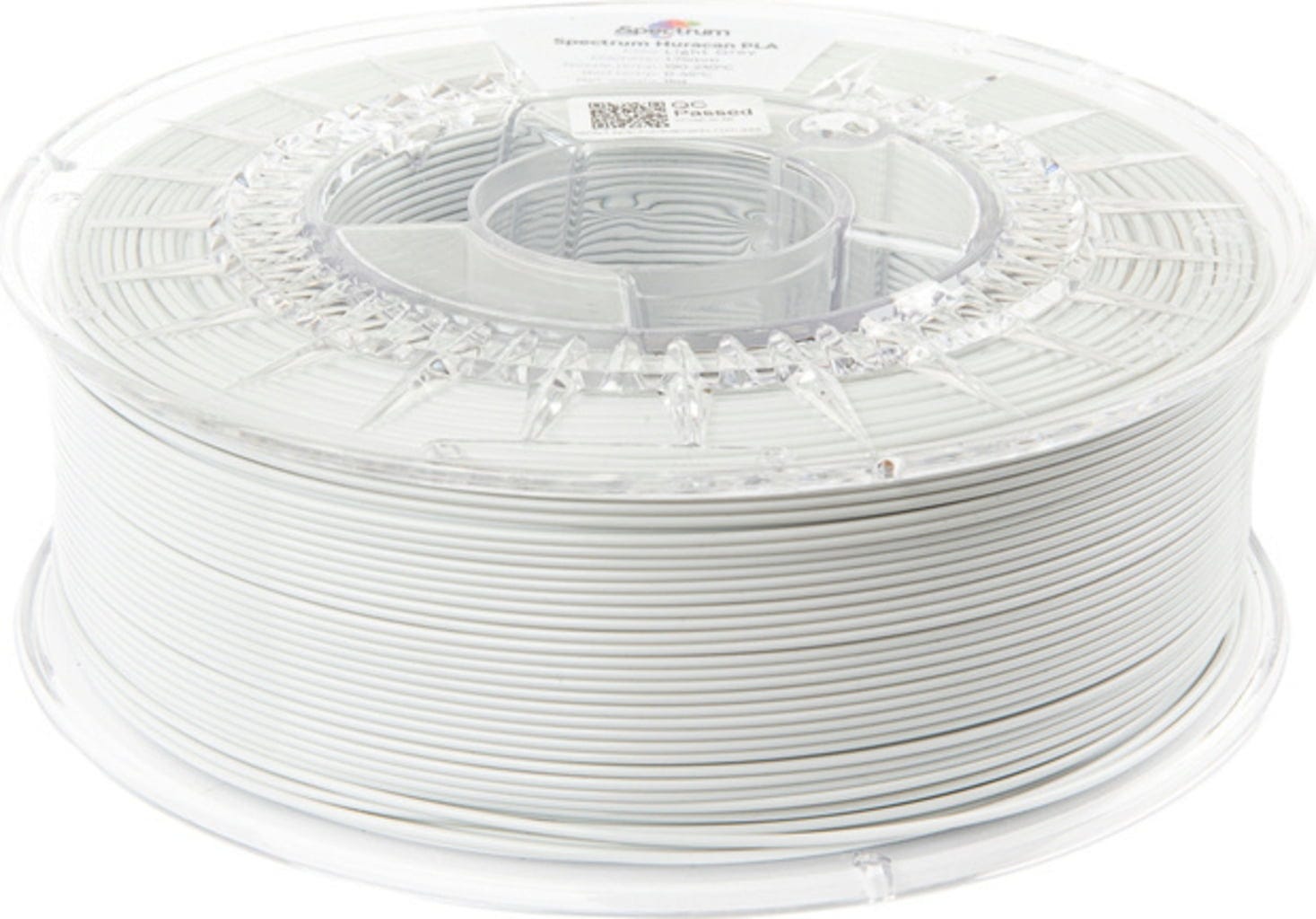 Spectrum  Huracan PLA Light Grey, 1,75 mm / 1000 g    High-Speed-PLA für 3D-Druck bis 350 mm/s in Light Grey