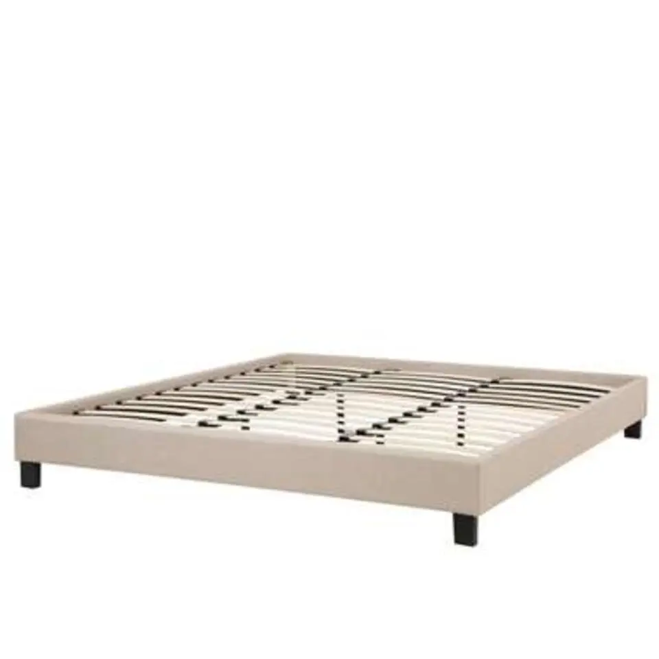 ROANNE - Tweepersoonsbed - Donkerhout - 180 x 200 cm - Polyester