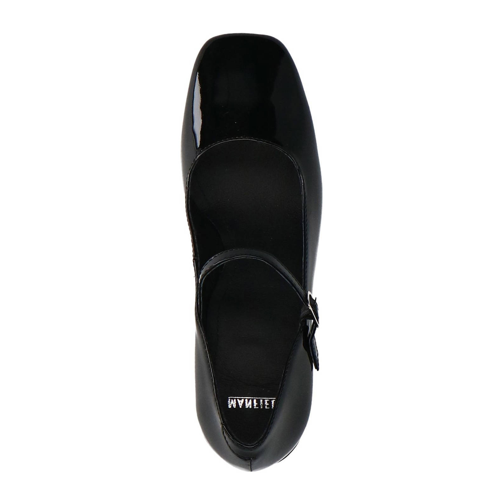 Manfield lakleren pumps zwart