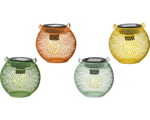 Lumineo solar lantaarn, metaal, warm wit